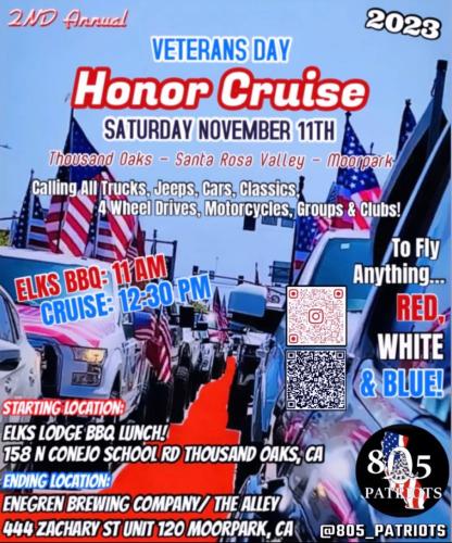 Thousand Oaks, California - Nov 11, 2023 - Veterans Day Honor Cruise