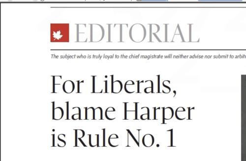 blame HArper