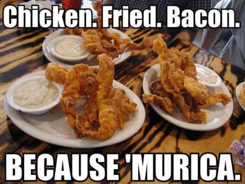 Chicken fried bacon