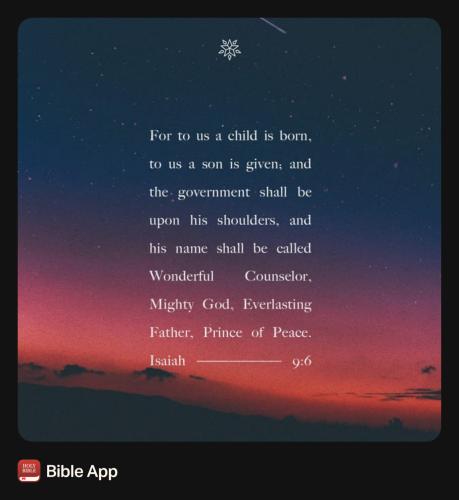 FAITH - ISAIAH 9.6 NASB