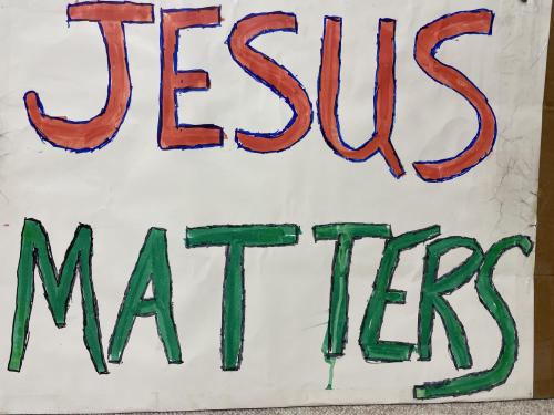 JESUS MATTERS PROTEST SIGN