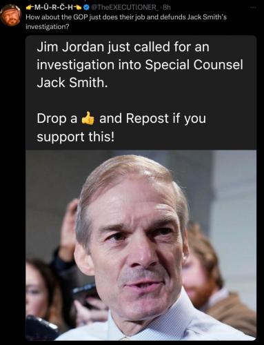 Jim Jordan vs Jack Smith