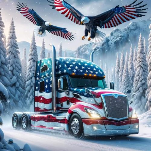 Truck and Eagles