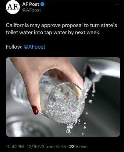 CA toilet water