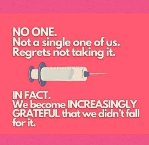 none of us regrets not taking it