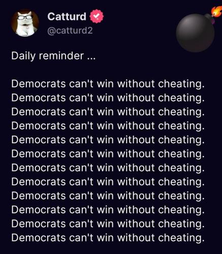 Democrats can't win without cheating