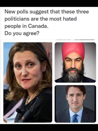 3 most hated politicians