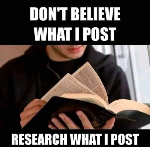 research what I post