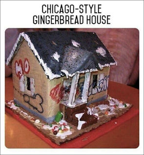 chicago style gingerbread house