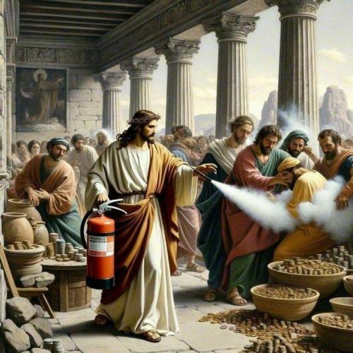 Jesus vs moneychangers