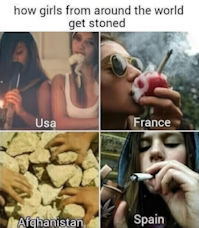 how girls from around the world get stoned
