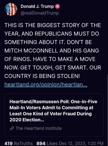 Trump on voting fraud