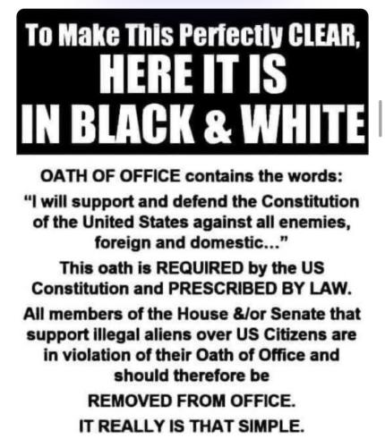 Oath of office black and white