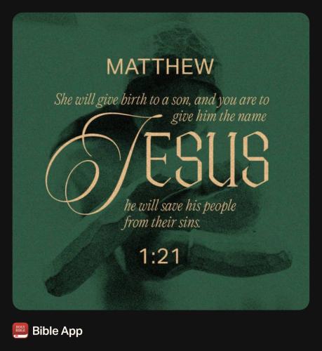 FAITH - Matthew 1.21 NASB