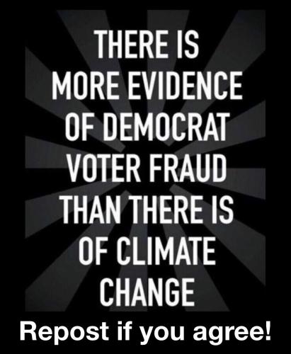 Voter Fraud vs Climate Change