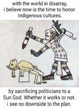 sacrificing politicians