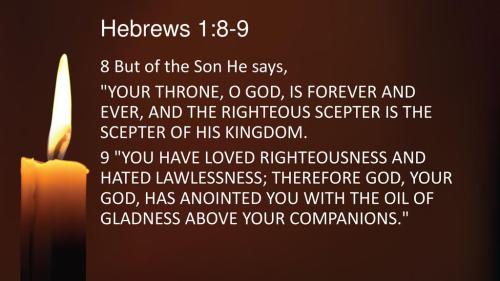 Hebrews 1_8-9