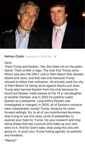 trump outed epstein