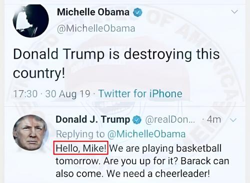 Trump replies to michelle obama