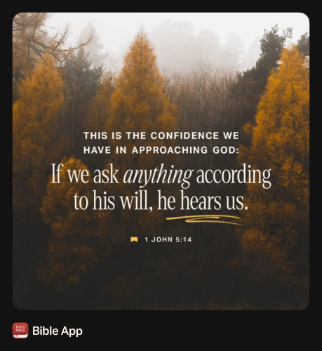 FAITH - 1 John 5.14 NASB