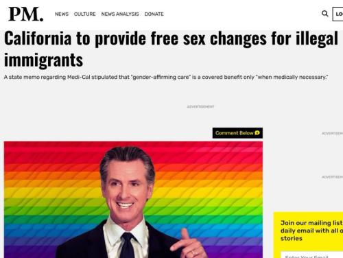 Newsome CA Illegal Trans