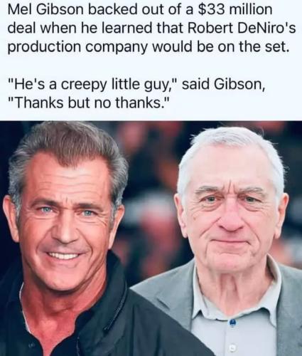 mel gibson on deniro