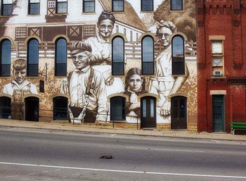 street art painting of people
