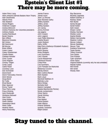 Epstein's client list 1