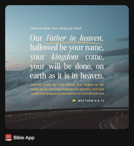 FAITH - Matthew 6.9-13 NASB