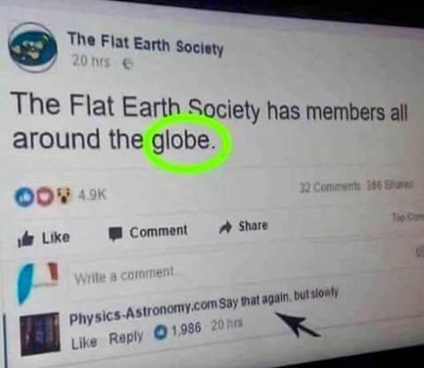 flat earth dociety