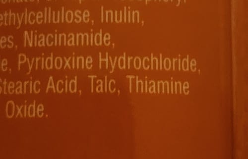 talc in womens multivitamins