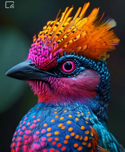 Colorful Bird Head