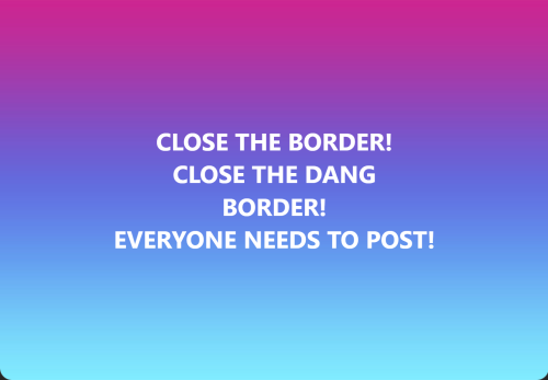 Close the boarder