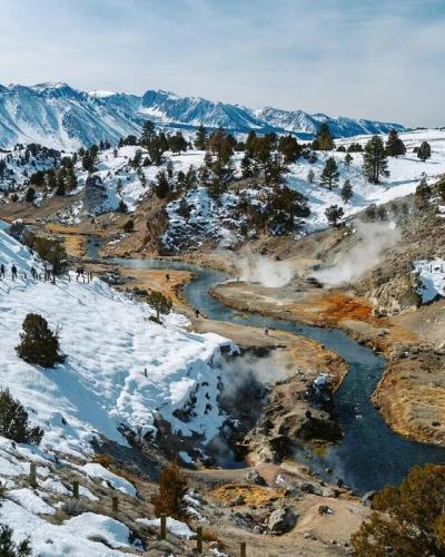 Hot Creek Geological Site in California