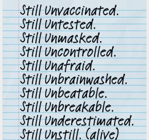 still unvaxxed