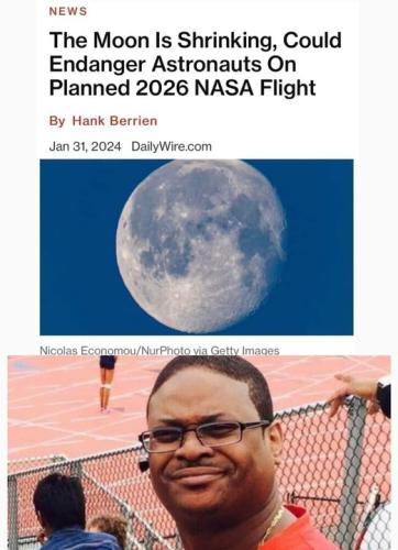 the moon is shrinling