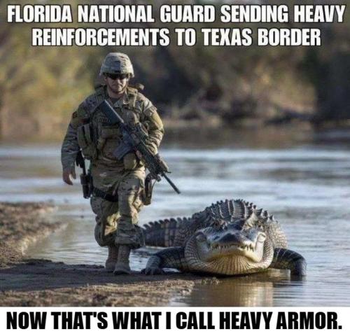 Florida National guard sending heavy replacements to the Texas border