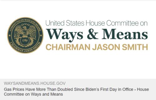 Ways and Means committe gas prices