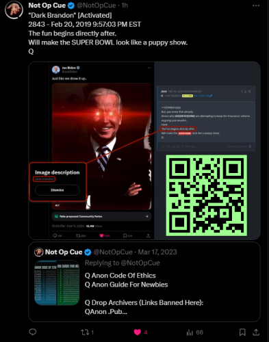 Twitter Censorship - Suspended Again For Posting Dark Brandon Activated With Q Drop After Super Bowl - February 12, 2024