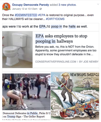 Screen Shot 2017-01-26 at 6.18.20 PM libtard poop  epa hallway swamp environment shit montage epa and trump protest sweep