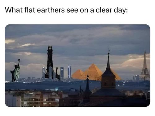 what flat earthers see
