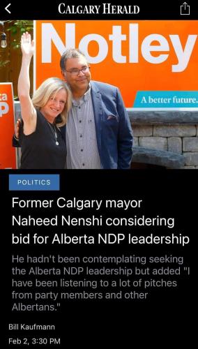 former Calgary mayor