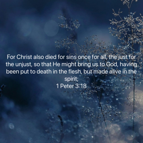 FAITH - 1 Peter 3.18 NASB