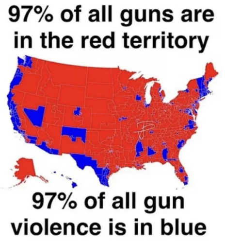 Guns vs violence map