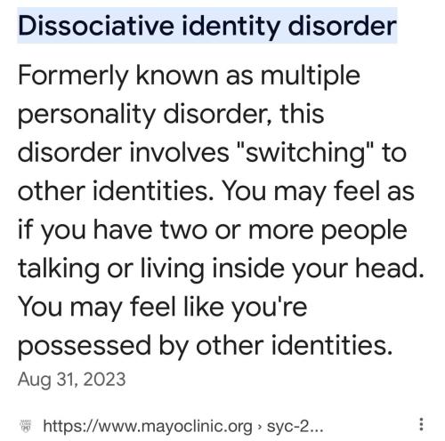 multiple personality disorder