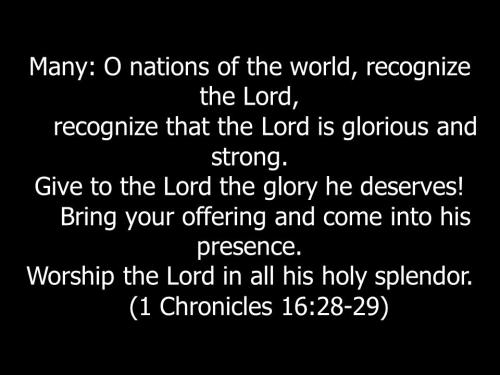 1 Chronicles 16_28-29