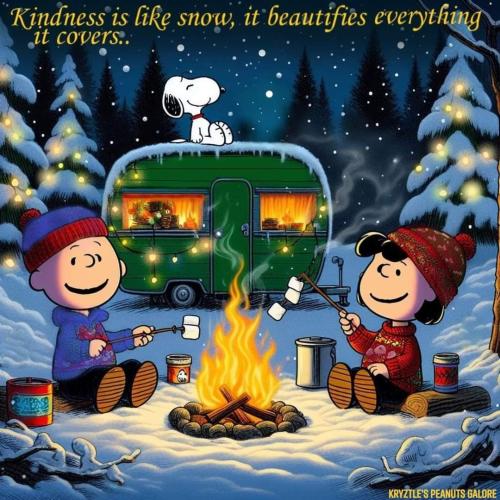 Peanuts on Kindness - Winter campfire