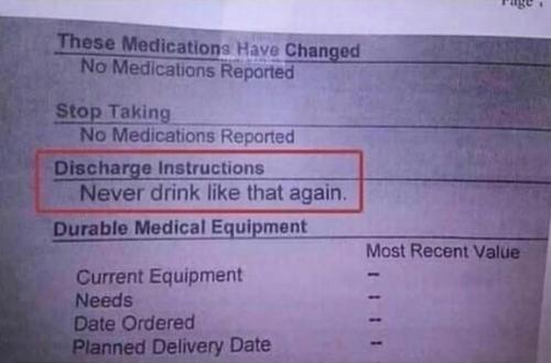 never drink like that again