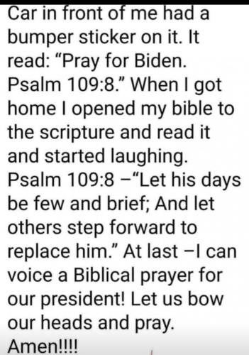 Pray for biden sticker