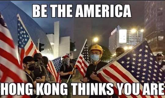 portland hong kong be america they think we are us flag patriotism